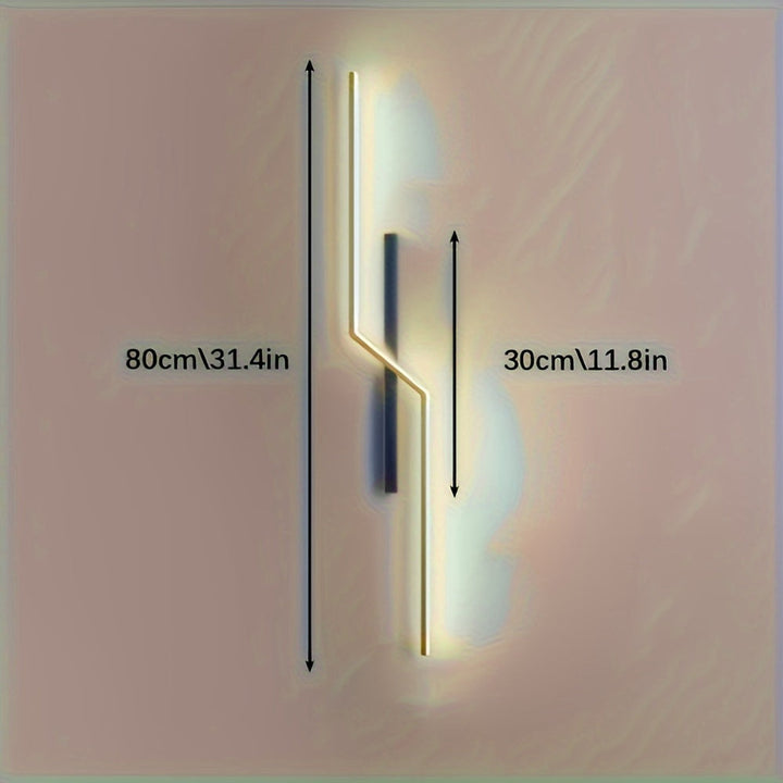 1 pieza de Aplique Línea LED Ultrafino con Pantalla de Acrílico - Luz de Pared Metálica Moderna para Hogar y Espacios Comerciales, Diseño de Brillo Cálido para Sala de Estar, Dormitorio, Hotel, Restaurante o Café, 85V-265V, Iluminación de Habitaciones de