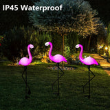 LCHPMY 1 pieza/2 piezas/4 piezas/3 piezas/2 juegos de luces LED solares con forma de flamenco, control táctil, batería recargable de níquel, decoración exterior de plástico con temática animal para jardín, césped, patio, estanque, patio trasero, Hallowee