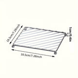 Juego de Soporte para Ollas y Posavasos Multifuncional de Acero Inoxidable - Diseño Antideslizante y Fácil de Limpiar con 4 Bolas Redondas, Ideal para Cocina y Comedor