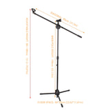 Soporte de Micrófono para Suelo Metálico Soporte Triple para Dos Micrófonos Soporte Flexible para Instrumentos Musicales