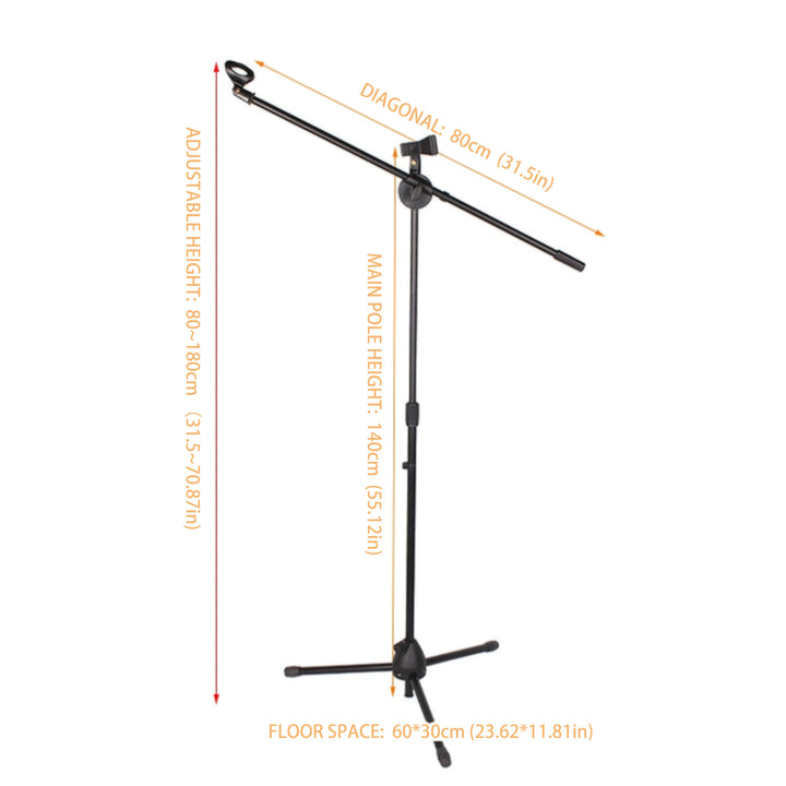 Soporte de Micrófono para Suelo Metálico Soporte Triple para Dos Micrófonos Soporte Flexible para Instrumentos Musicales