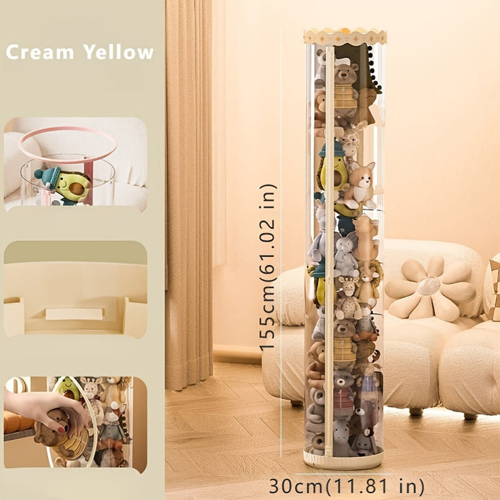 1pc, Cubo de Almacenamiento para Juguetes con Doble Cremallera, Bolsa Portátil de Gran Capacidad, Cesta Organizadora de Peluches y Muñecas