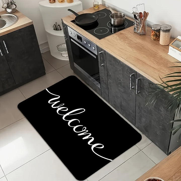 1 pieza de alfombrilla de bienvenida - Antideslizante, resistente al desgaste, fácil de limpiar, alfombrilla rectangular para interiores y exteriores, entrada, patio, áreas de alta circulación, lavable en máquina, alfombrilla de bienvenida para interiore