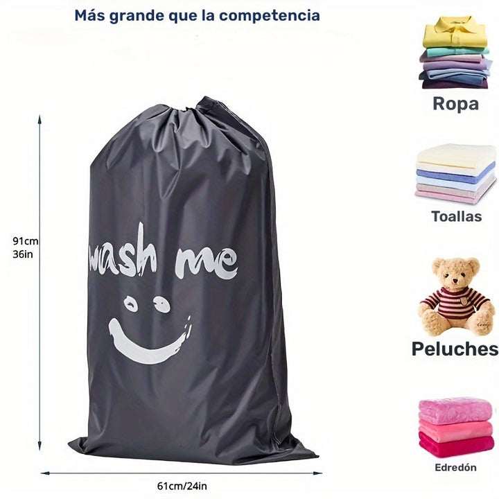 1/2 piezas Bolsa de Lavandería XL para Viaje, Organizador de Ropa Sucia, Grande Suficiente para Contener 4 Cargas de Ropa, Fácil de Colocar en una Cesta o Cubo de Lavado, Bolsas de Lavandería