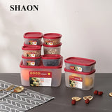 Juego de 10 Recipientes para Almacenar Comida. Ideales para Preparación de Comidas y Residuos, Caja de Conservación para Nevera. A Prueba de Fugas, Seguros en Microondas y Lavavajillas