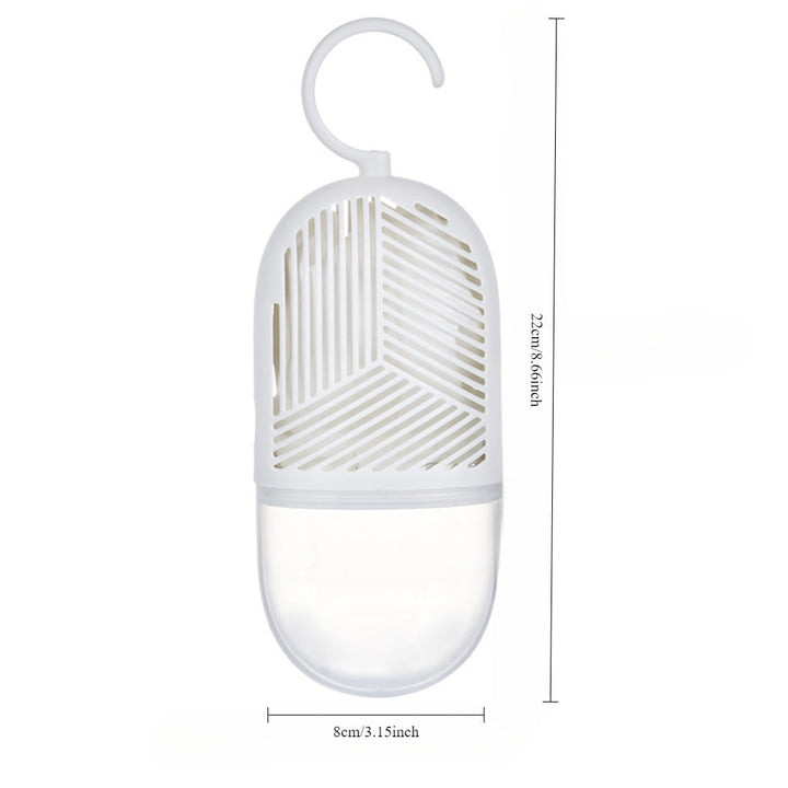 Deshumidificador Reutilizable para Armario con Colector de Agua y Gancho - Caja de Almacenamiento Colgante Antimoho para Guardarropa, Armario