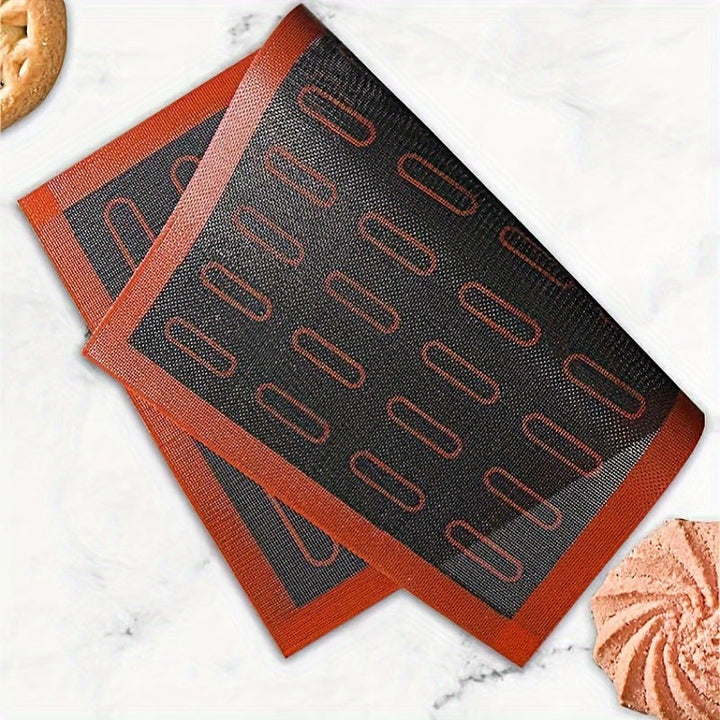 1pc Alfombrilla de silicona perforada para hornear, bandeja antiadherente para horno, herramientas para hornear al aire libre, accesorios de cocina, almohadilla para macarrones para galletas y pasteles.