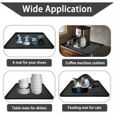 Almohadilla de lavadora de plástico de silicona con 4 bases elevadas para limpiar debajo, protector de suelo antideslizante, bandeja de refrigerador antiofusión, almohadilla de secadora multifuncional duradera, lavadora de vino para mini refrigerador, ma