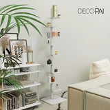 Estante giratorio invisible para libros en espiral, adecuado para todas las estaciones, ideal para el hogar, con diseño de arte de hierro en el rincón.