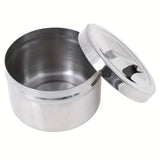 Contenedor de Desinfección de Acero Inoxidable con Tapa - Esterilizador Resistente para Herramientas Cosméticas y de Uñas, Tanque de Sanitización Manual sin Alcohol para Hogar, Salón o Spa, Acabado Pulido, Alta Calidad, Profesional para Esteticistas