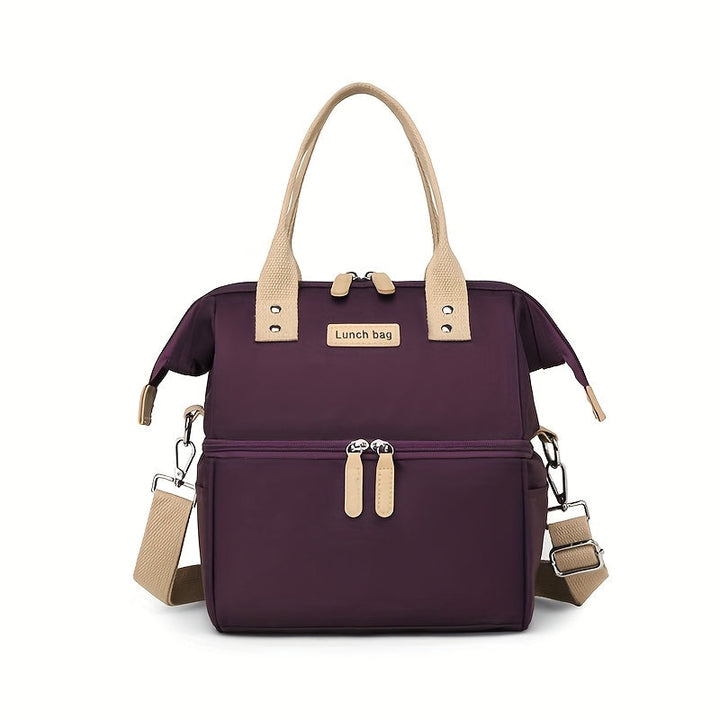 Estuche de Almuerzo Aislado con Gran Capacidad y Estilo, Bolsa de Almacenamiento Casual para Moda, Mantiene Caliente o Frío, Ideal para el Trabajo y Camping, Sin Contacto con los Alimentos