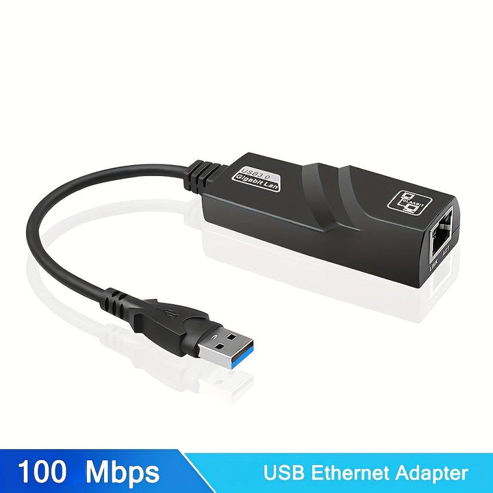 Adaptador de Red con Cable Ethernet LAN USB a RJ45 de 100 Mbps para Tarjeta de Red USB en PC Windows