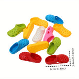 Soporte de cepillo de dientes de pared de 1pc, diseño de zapato, ahorro de espacio, almacenamiento de cepillo de dientes de baño de plástico sin taladro, organizador de cepillo de dientes, uso sin electricidad