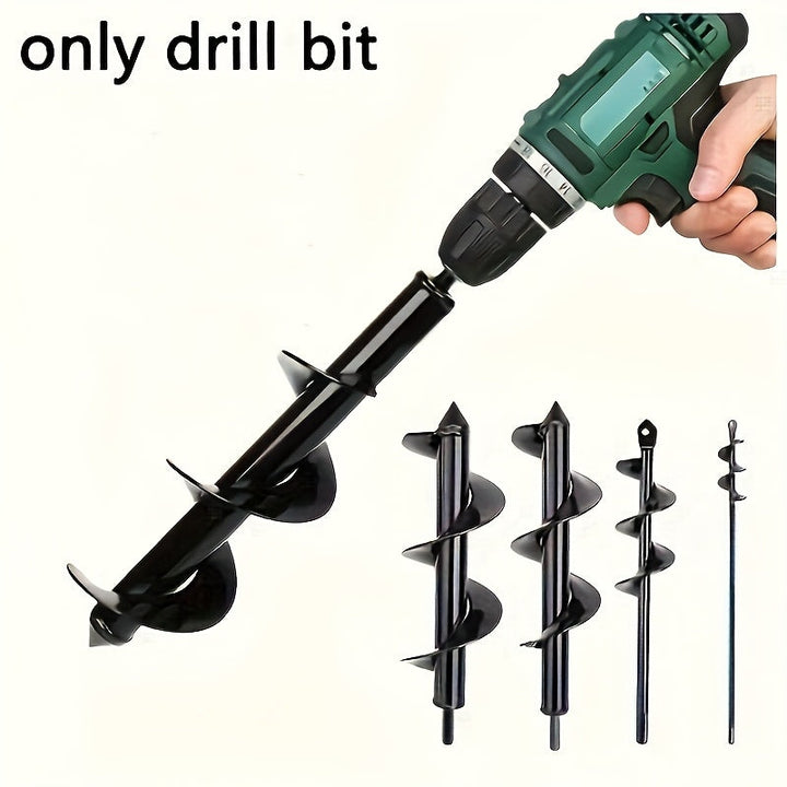 1pc Herramienta de jardín taladro espiral para cultivo de suelo - Mango hexagonal, metal, utilizable con taladro inalámbrico, ideal para perforación de suelo, no requiere energía, paquete de un solo artículo, fácil de usar bit hexagonal