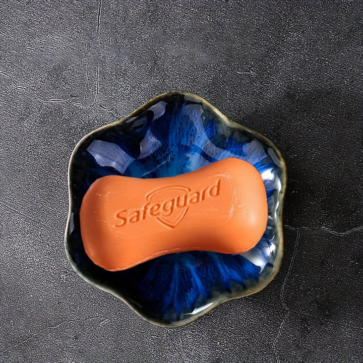 1 Pieza, Plato De Jabón Creativo, Bandeja De Jabón De Cerámica, Soporte En Forma De Flor, Estante Para Baño, Bandeja De Almacenamiento Multifuncional, Decoración Del Hogar, Accesorios De Baño