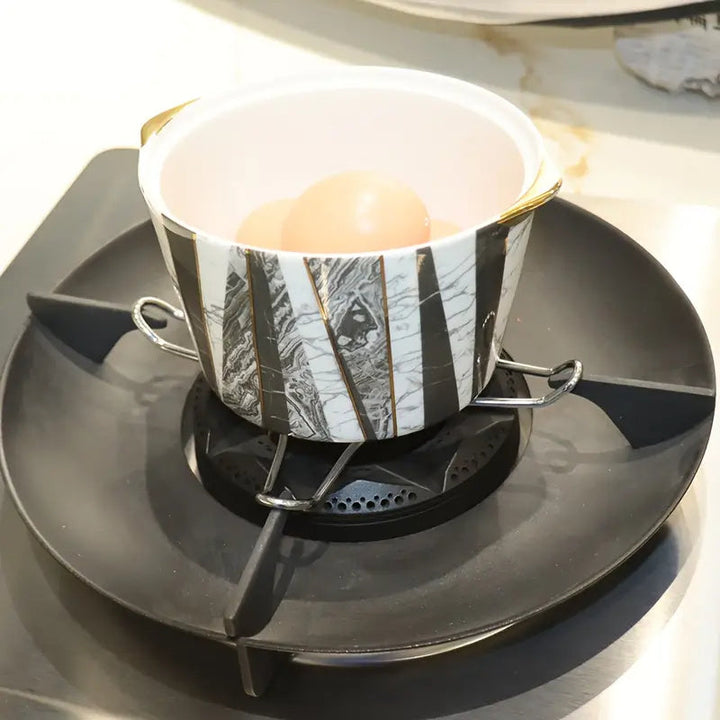 1 pieza, soporte de olla ajustable de acero inoxidable, estante de forma estrellada antideslizante para estufa de gas, soporte seguro para utensilios de cocina, se adapta a bases redondas puntiagudas y planas, accesorio de estufa para cocina, accesorio d