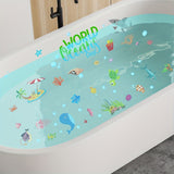 6 Piezas, Pegatinas Para Bañera Con Diseño De Animales Del Océano, Impermeables, Esmeriladas, Autoadhesivas, Extraíbles, Para Pared De Bañera, Pegatinas Decorativas Para Inodoro De Baño, Decoración De Baño