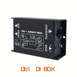 Transformador de Impedancia para Guitarra, Transformador de Adaptación de Impedancia Pasivo QudosXy DB-1 de Construcción de Hierro sin Carga de Canal Único para Guitarra, Bajo, Teclado, Negro