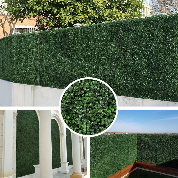 10 piezas de paneles de seto de boj artificial, 25cm x 25cm - Hojas verdes resistentes a la radiación UV para decoración del hogar, oficina, dormitorio y jardín - Ideal para bodas, fiestas y celebraciones estacionales, decoración de fiestas | Estética na