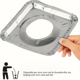 18pcs/54pcs Cubierta Desechable de Aluminio para Quemador de Estufa - Adecuada para Estufas de Gas y Eléctricas, Mantén la Estufa Limpia y Facilita la Limpieza de la Cocina