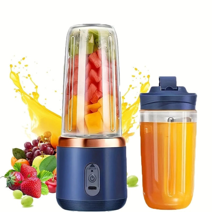 Exprimidor pequeño, taza exprimidora de frutas portátil con carga USB, 1 unidad, licuadora portátil y botella de agua 2 en 1