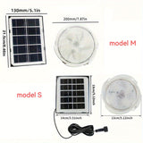Juego de Luces de Techo Redondas con Energía Solar LED, Batería de Litio 1200mAh, Fácil Instalación, Control Remoto, Iluminación por Sensor, Adecuado para Dormitorio, Cocina, Balcón y Pasillo, Luz de Techo a Distancia, Regalo para Patio Exterior