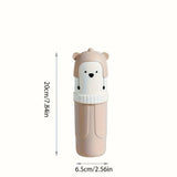 1 Pieza, Portátil Cepillo De Dientes De Viaje, Vaso De Plástico, Diseño De Oso Lindo, Vaso Para Enjuague Bucal De Baño Para Viajes De Negocios Y Vacaciones