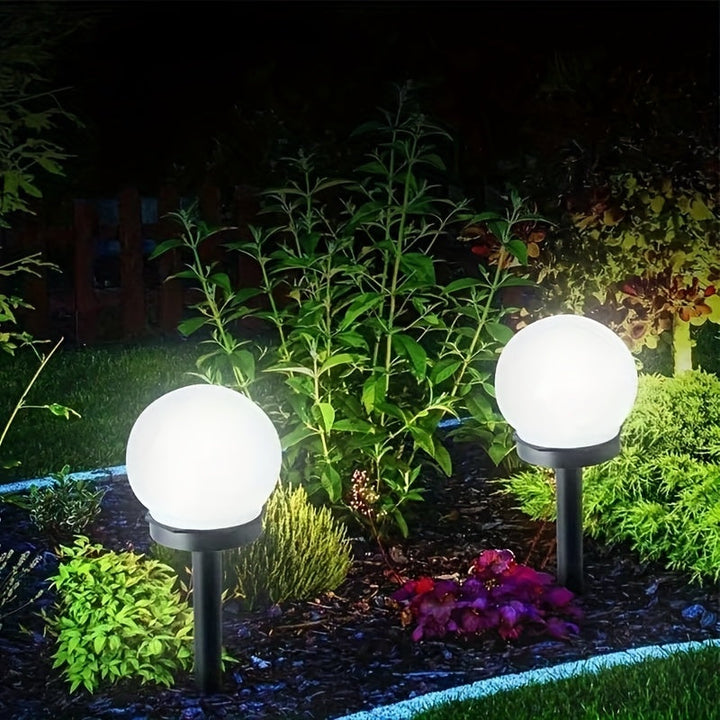 3/6/9 luces solares esféricas para jardín, 3 luces LED esféricas exteriores impermeables, ideales para decoración de jardines, céspedes, caminos y aceras, faroles solares, iluminación de suelo, decoraciones para fiestas y festividades