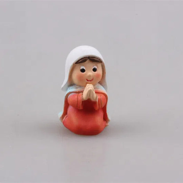 Juego de figuras religiosas del nacimiento de Jesús, set de pesebre de la Virgen María, figuras en resina