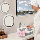 1/2 piezas de fregaderos plegables y gruesos, fregaderos portátiles de gran y mediana tamaño para lavado de ropa, adecuados para el hogar, el dormitorio, los viajes, el lavado de pies, el lavado de manos, el cuidado personal, herramientas para uñas y spa