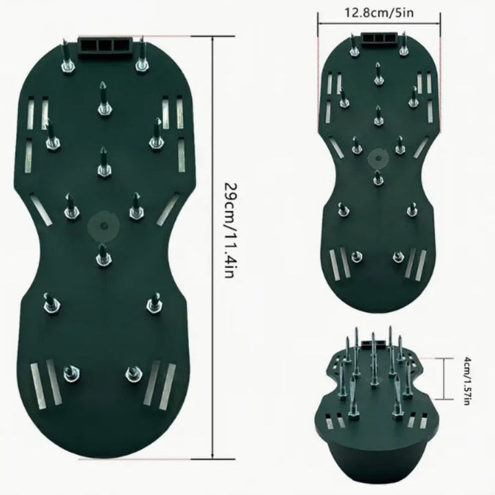 2 zapatos de jardinería con clavos - Zapatos inflables de plástico duraderos para césped y jardín, herramienta de aeración manual para un riego eficiente y la erosión del suelo, herramientas de jardinería | Diseño de zapatos inflables | Zapatos de plásti