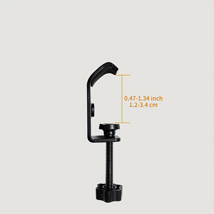 Extensión de soporte de micrófono de cuello de cisne de hierro, 37,08 cm, abrazadera de brazo flexible, negro