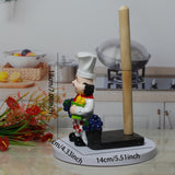 Soporte De Papel De Cocina Con Estatua De Chef Alegre, Decoración De Cocina, Material De Resina, No Se Requiere Electricidad