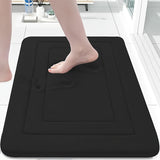 Alfombra de baño de 1 pieza, tapete de espuma con memoria, ideal para baño, decoración de dormitorio, alfombra de sala, absorción rápida, lavable, lavable a máquina, antideslizante grueso, resistente al desgaste, suave y cómodo