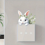 1 calcomanía, pegatinas de botón de conejo de Pascua para tapa de inodoro, decoración divertida para el hogar, muy fácil de pegar