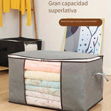 1pc Bolsa de Almacenamiento Extra Grande Plegable, Organizador de Mantas y Ropa de Cama, Cubo de Embalaje para Edredones y Ropa, Regalo de Navidad/Halloween