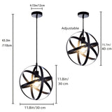 Luz de techo industrial moderna con diseño de estrella dorada - Compatible con bombilla E27, iluminación de lámpara de metal para salón, pasillo, cocina, dormitorio - Incluye hardware de instalación, sin bombilla, decoración para el hogar