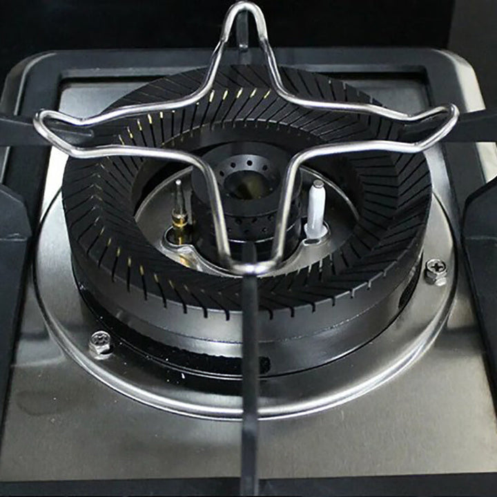 2 piezas de soporte de estufa de acero inoxidable - Dispersor de calor y soporte de olla para estufas de gas, estufas de camping y cocina, diseño de hierro duradero con grifos seguros, protector de estufa, acabado metálico elegante, construcción sólida