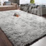 1pc Alfombra Peluda Moderna, Tapete Grande y Esponjoso para Dormitorio o Sala de Estar, Decoración Hogareña