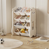 Armario de Pared Plástico Blanco con Cajones y Estantes Multinivel - Organizador de Alta Capacidad para Peluches, Libros, Muebles de Sala, Diseño Divertido