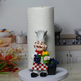 Soporte De Papel De Cocina Con Estatua De Chef Alegre, Decoración De Cocina, Material De Resina, No Se Requiere Electricidad