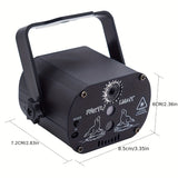 Yufeng RGB Proyector de láser activado por sonido con mando a distancia, bola de luz de aluminio negro, luz LED parpadeante alimentada por USB, para fiestas, clubes, cumpleaños, karaoke, KTV, bar, decoraciones de Navidad, Halloween