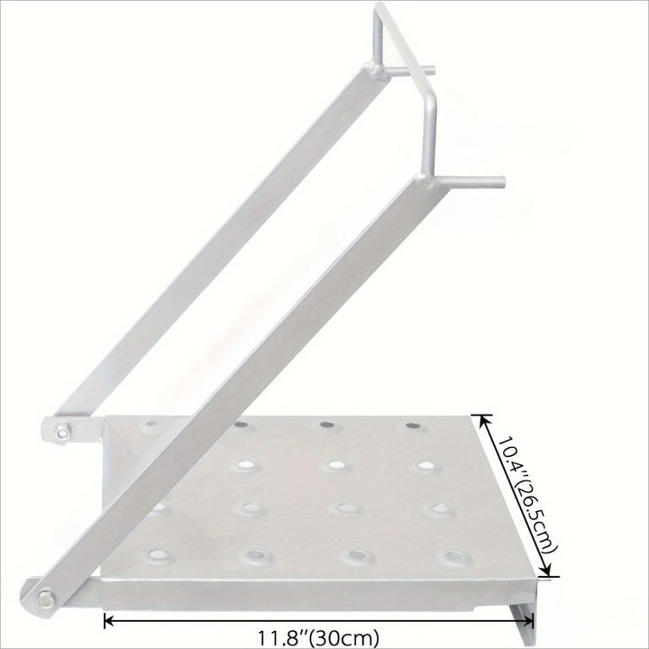 1pc Bandeja de Soporte para Escalera Plegable de Metal de Alta Resistencia - Fácil de Instalar, Multifuncional, Compatible con la Mayoría de Escaleras Estándar para Trabajos en Techo y Canalones, Escalera Plegable