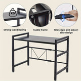 Estante metálico expandible para microondas con ganchos - Organizador vertical de mostrador para tostadora, freidora de aire, arrocera y más - Fácil instalación, construcción metálica duradera, diseño ahorrador de espacio para electrodomésticos de cocina