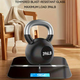 Báscula de Peso Corporal Digital de 1 Pieza con Pantalla LCD, Funciona con Baterías AAA, Superficie Grande y Engrosada para Pesaje Preciso, Diseño en Plástico Negro - Baterías No Incluidas