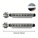 2 paquetes de luces auxiliares LED para coche, luces de motocicleta, luces de ventilador rotativo creativo, sin batería.