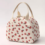 Bolsa de almuerzo aislada para mujeres y hombres - Contenedor de alimentos con diseño floral, resistente al agua, de poliéster duradero, ideal para la escuela, viajes, pícnic y trabajo, caja de almuerzo aislada, sin contacto con alimentos.