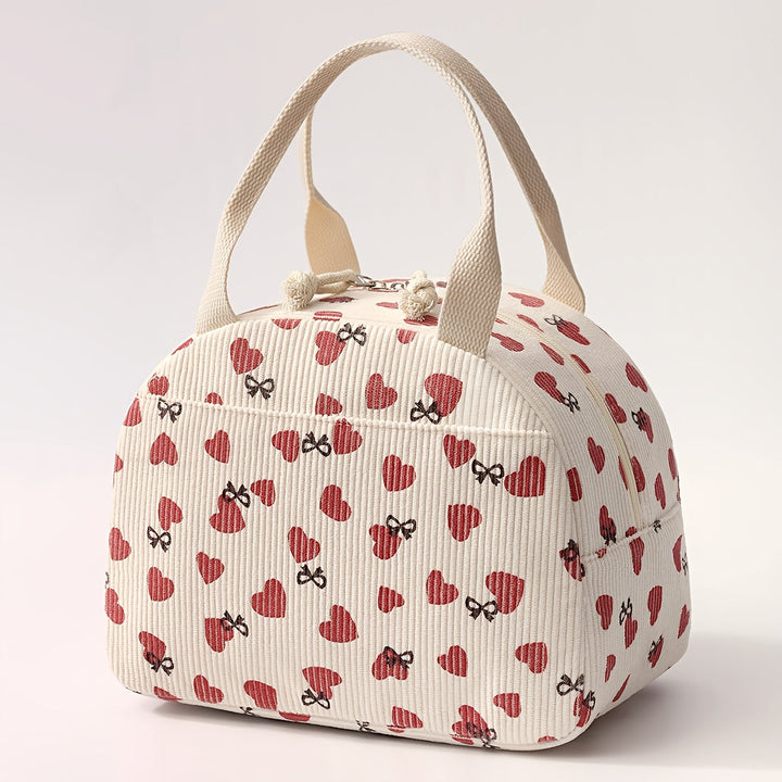 Bolsa de almuerzo aislada para mujeres y hombres - Contenedor de alimentos con diseño floral, resistente al agua, de poliéster duradero, ideal para la escuela, viajes, pícnic y trabajo, caja de almuerzo aislada, sin contacto con alimentos.