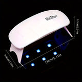 50 Piezas de Lámpara Portátil Mini para Uñas con 6 Bombillas LED - Secador de Gel Plegable USB, Secado Rápido en 60s para Manos y Pies, Diseño Rosa y Blanco para Salón y Hogar