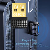 Receptor de dongle inalámbrico USB, compatible con 5.3/5.1/5.0/4.2/4.1/4.0 y otras versiones de dispositivos, adecuado para computadoras/auriculares/teclados/mouse habladores y otros dispositivos, Windows11/10/8.1, enchufe y juego, adaptador de red inalá